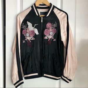 Sanctuary | Sakura Embroidered Bomber Jacket